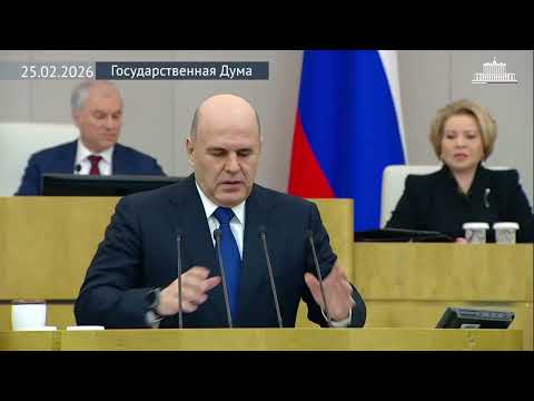 Michail Mischustin legte der Staatsduma den Jahresbericht über die Arbeit der Regierung vor