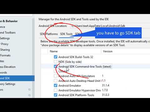how to install SDK Command line tools in android studio