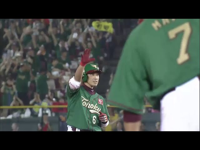 【5回裏】東北グリーンでは負けられない!! イーグルス・藤田が満塁好機で逆転タイムリー!!  2014/8/1 E-L