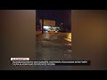 Motorista fica ilhado após forte chuva alagar ruas de Rolim de Moura