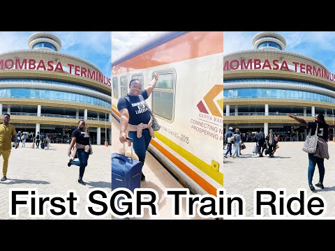 Liberian girl in Kenya first time on the SGR train from Nairobi to Mombasa in 2024
