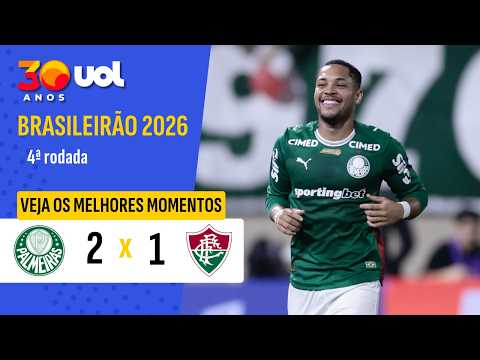 PALMEIRAS 2 X 1 FLUMINENSE: VEJA MELHORES MOMENTOS DO JOGO PELO BRASILEIRÃO