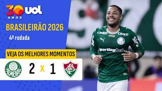 PALMEIRAS 2 X 1 FLUMINENSE: VEJA MELHORES MOMENTOS DO JOGO PELO BRASILEIRÃO