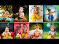 Janmashtami theme baby photoshoot ideas for kids || Little Krishna costume ideas for janmastami .