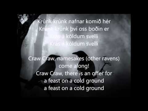 Valravn - Krummi Lyrics in Icelandic & English