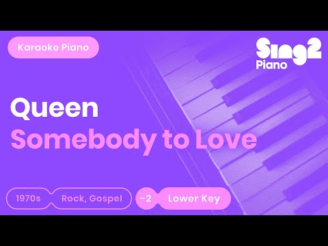 Queen - Somebody to Love (Lower Key) Karaoke Piano