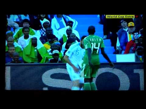 Nigeria player (Kaita) attacks Greece footballer in middle of a match!! (HD)