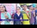 Young Voters Response On First Time Vote Cast | AP Election Voting Live | @SakshiTV - Video