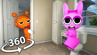 Download the video "VR 360 | Incredibox Sprunki Oren Caught Watching Pinky In Toilet | 4K VR"