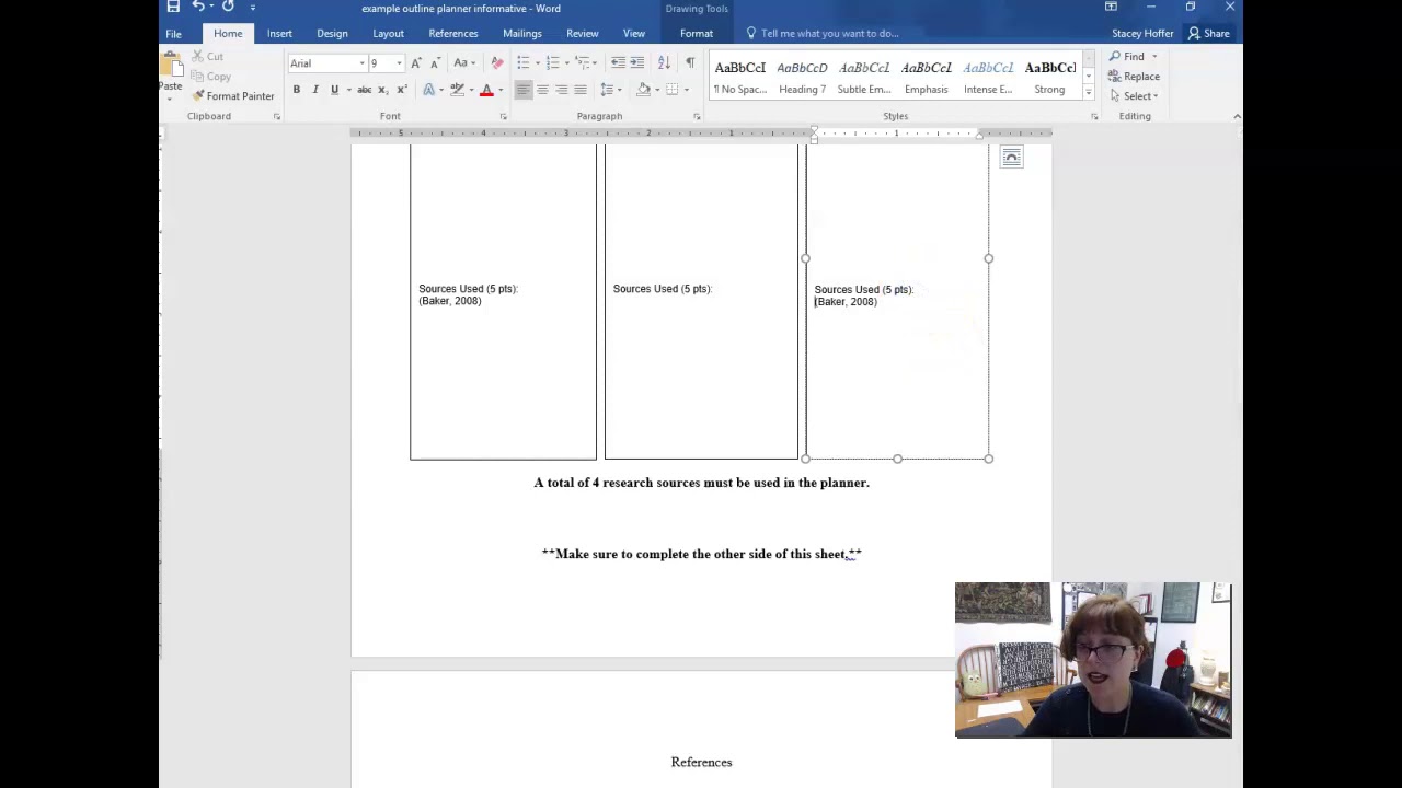Thesis Outline Planner Example