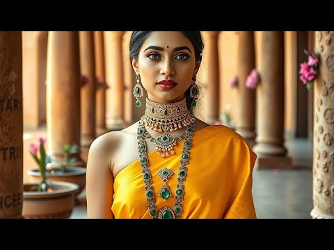 "Golden Grandeur: Traditional Indian Fashion & Emerald Jewelry by Mohsin Agwan"