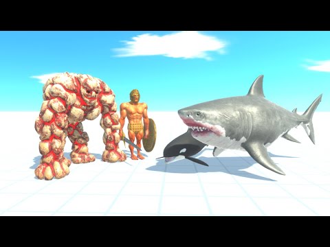 MINI MEGALODON + AQUATICS VS EVERY FACTION - ANIMAL REVOLT BATTLE SIMULATOR