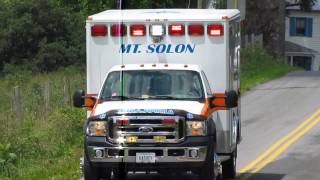 preview picture of video 'Mt. Solon Ambulance 218 Transporting Priority Patient 6-15-13'