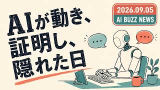 AIが動き、証明し、隠れた日——AIバズニュース(2026.09.05)