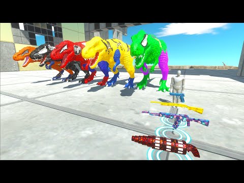T-rex Superheroes Vs Fps avatar Race Championship - Animal Revolt Battle Simulator