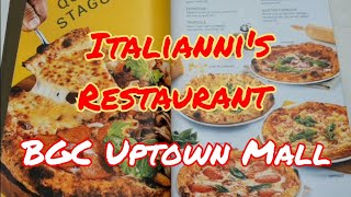 Italianni's Restaurant Menu Pricelist Uptown Mall Taguig, Philippines Chinese New Year
