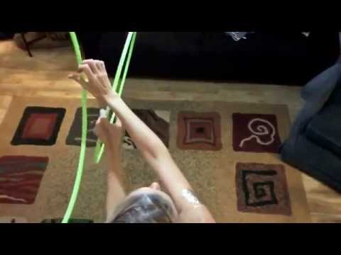 Slow motion bird's-eye view of 3-beat weave with hands-in for rotation to practice for the 180 turn.