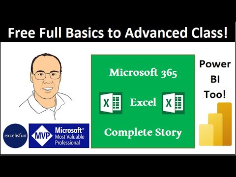 Microsoft 365 Excel Complete Class free from excelisfun at YouTube 365 MECS 00