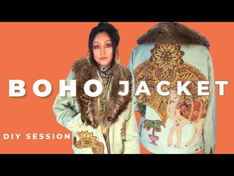 Plain to Boho | Complete Jacket Transformation with Appliques