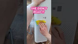 I couldn't believe what I found inside her air purifier #oops #humor #shorts