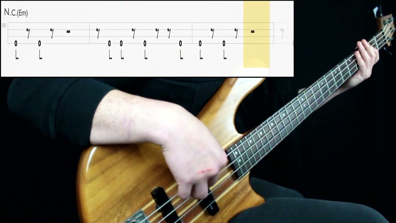 Michael Jackson - Beat It (Bass Only) (Play Along Tabs In Video)