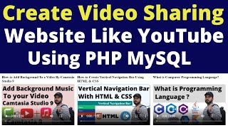 How to Create Video Sharing Website In PHP MySQL B