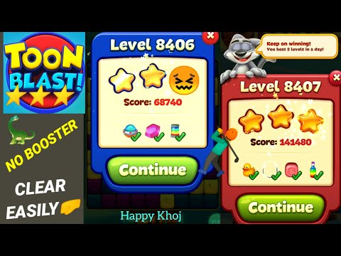 Toon Blast Level 8406 8407 😏🦕