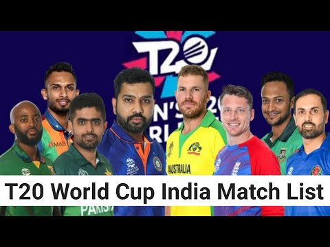 T20 World Cup 2022 Match List of India