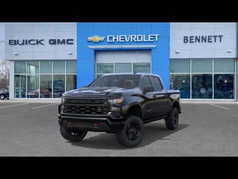 2026 Chevrolet Silverado 1500 Crew Cab Short Box 4-Wheel Drive Custom Trail Boss in Black for sale at Bennett Chevrolet Cadillac Buick GMC Ltd. in Cambridge, ON