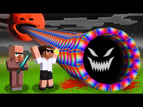 I Found a Secret Tunnel to the Scary Moon in Minecraft..