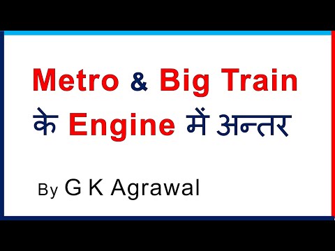 Why metro train has no engine in front Vs. big train engine, Hindi Video