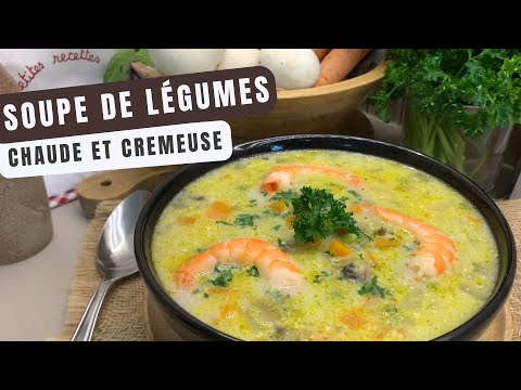 Recette Soupe de légumes - 6 légumes de saison et crémeuse à souhait !