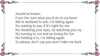 Dixie Chicks - I'm Falling Again Lyrics