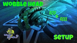 Bass Fishing Wobble Head ~ Rod and Reel Setup ( Strike King Rage Craw & KTB Baits Wobble Head )