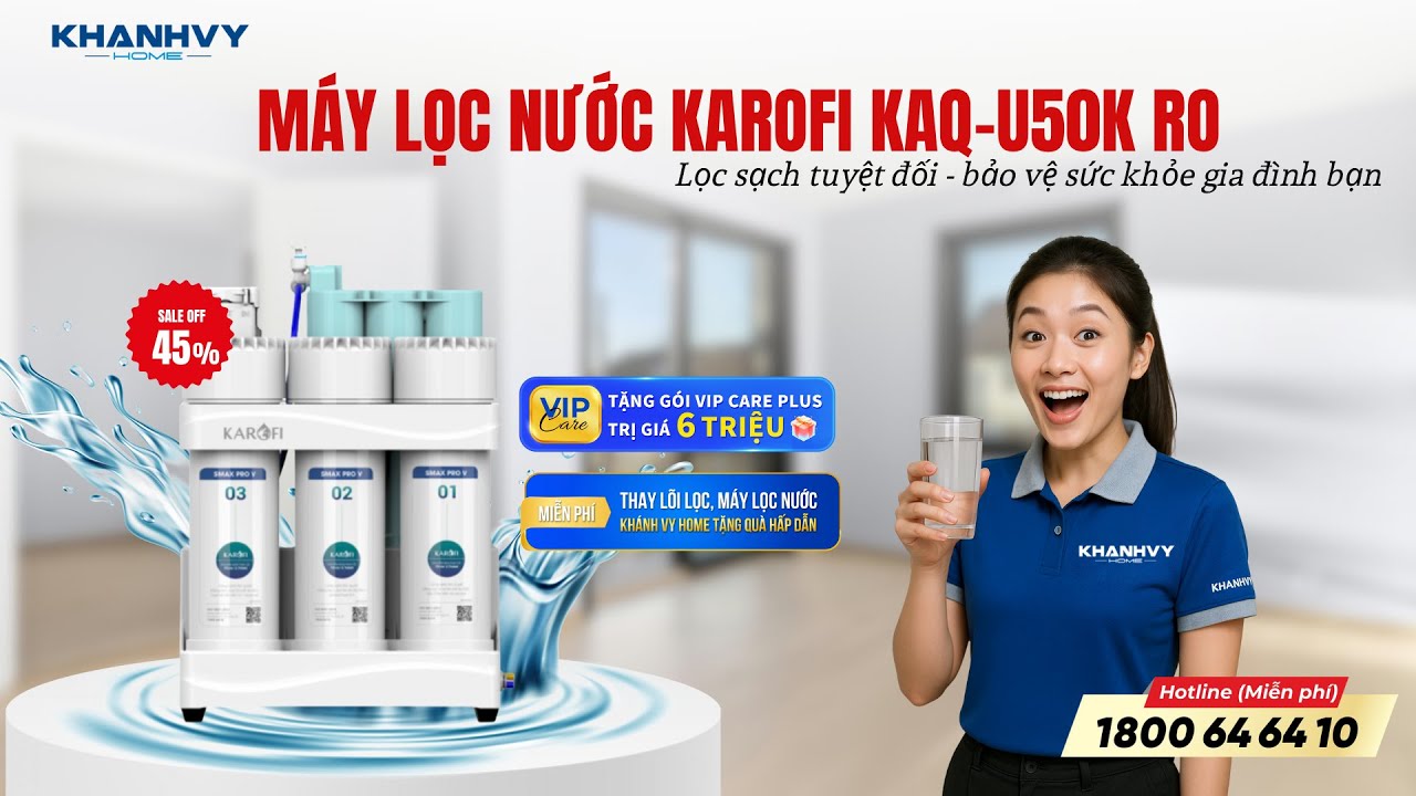 Máy lọc nước Karofi KAQ-U50K RO