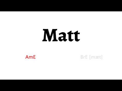 How to Pronounce matt in American English and British English