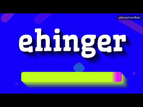 HOW PRONOUNCE EHINGER! (BEST QUALITY VOICES)