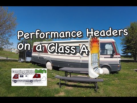 93' chevy Class A motorhome || Performance header install (RV living vlog)