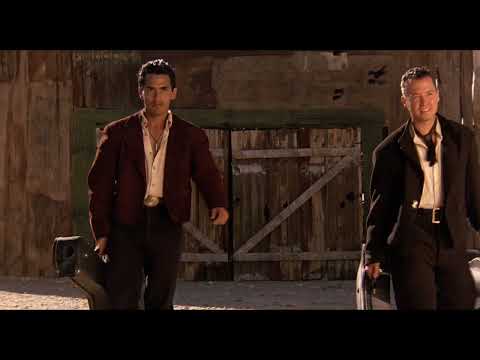 Desperado final battle with Campo and Quino. Banderas. HD.