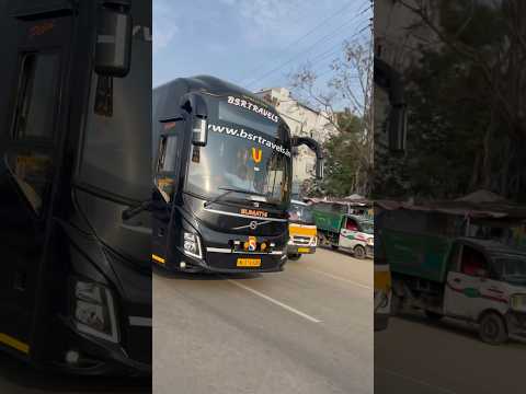 BSR tours 🖤 Volvo 9600s multiaxle sleeper bus in Hyderabad #volvo #bus