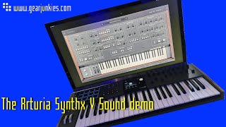Video thumbnail for Arturia Synthx V Sound demo by Gearjunkies