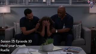 Grey&#39;s anatomy S15E10 - Hold your breath - Ruelle