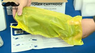 How to install HP CE285A toner cartridge for HP Laserjet P1102W printer