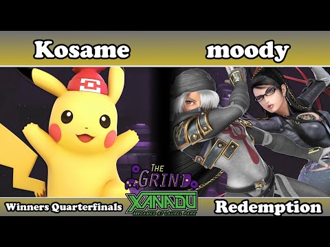 The Grind 114 Kosame (Pikachu) vs moody (Sheik, Bayonetta) Redemption Winners Quarters