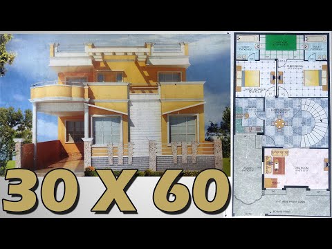 30 X 64 House Plan 2Bhk With Parking Ground First Floor 30 X 64 घर का नक्शा 1920sq ft