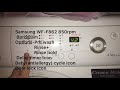 SAMSUNG WF F862 All Programs And Options Review