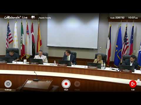 Regular Zapata County Commissioners Court - 08/08/2022