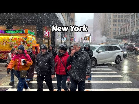 NYC Snow Walk 2026 Manhattan New York City