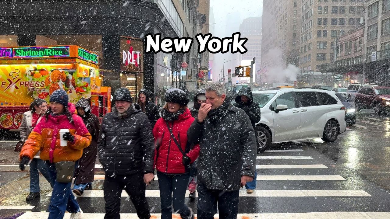 NYC Snow Walk 2026 Manhattan New York City