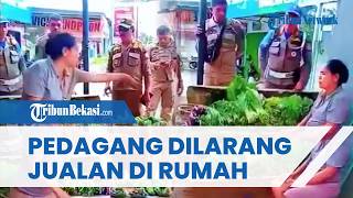 Viral di Media Sosial! Satpol PP Larang Ibu Pedagang Sayur Jualan di Teras Rumah Sendiri